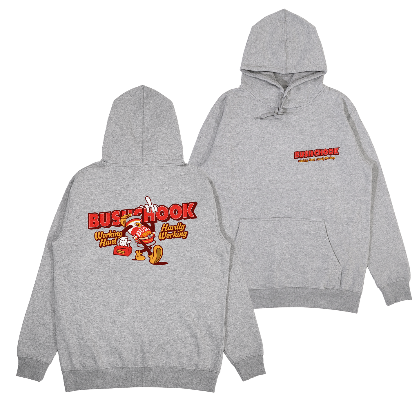 Hardly Working Hoodie Grey