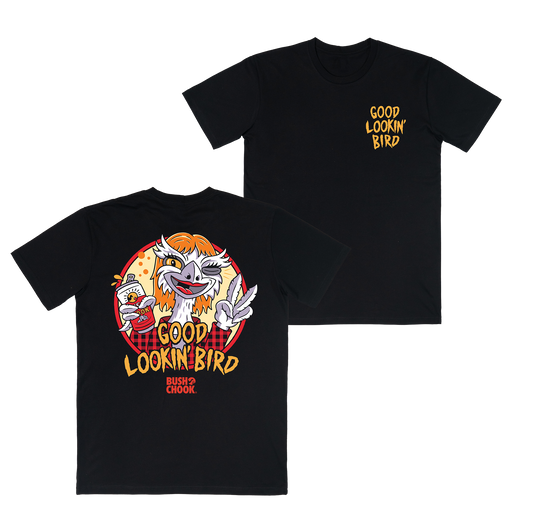 Good Lookin' Bird Ladies Tee Black