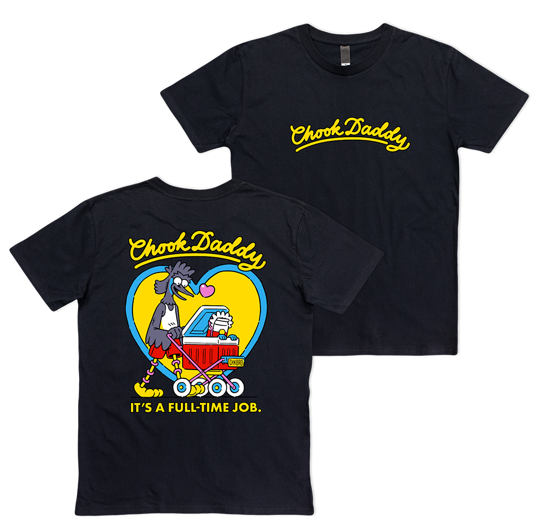 Chook Daddy Tee V2 Black – Bush Chook