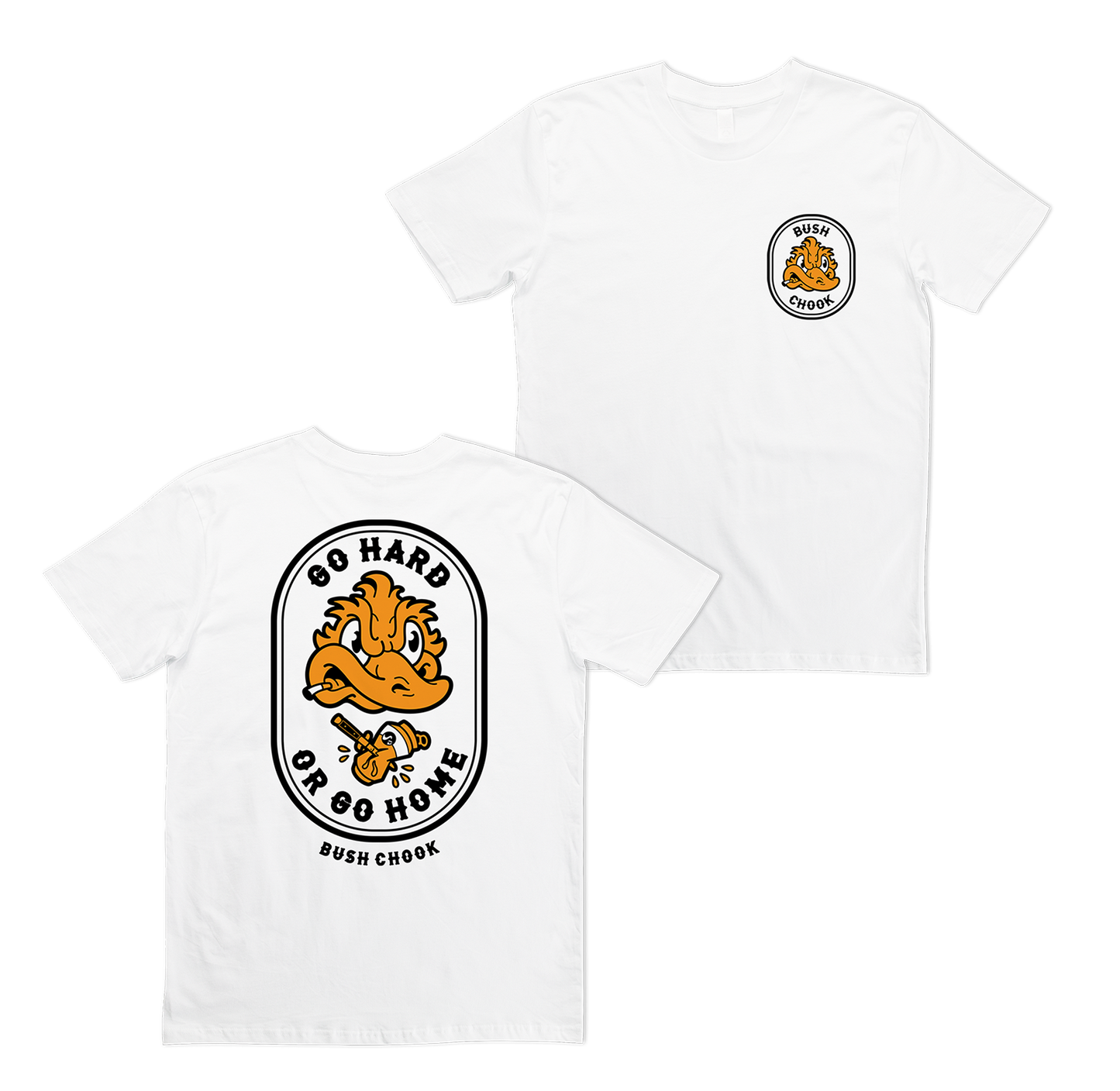 Go Hard or Go Home Tee White