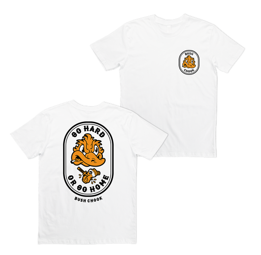 Go Hard or Go Home Tee White