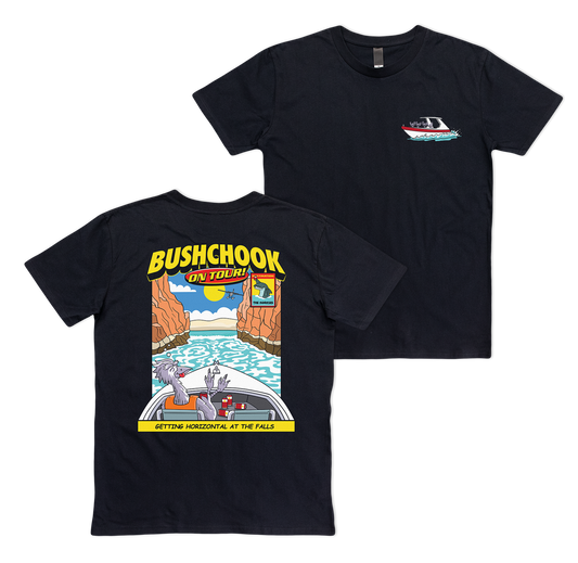 Chooks On Tour: Horizontal Falls Tee Black