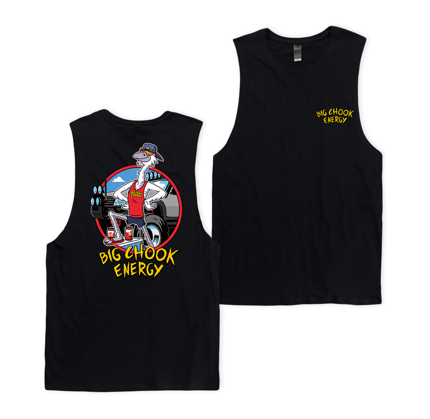 Big Chook Energy Muscle Tee Black