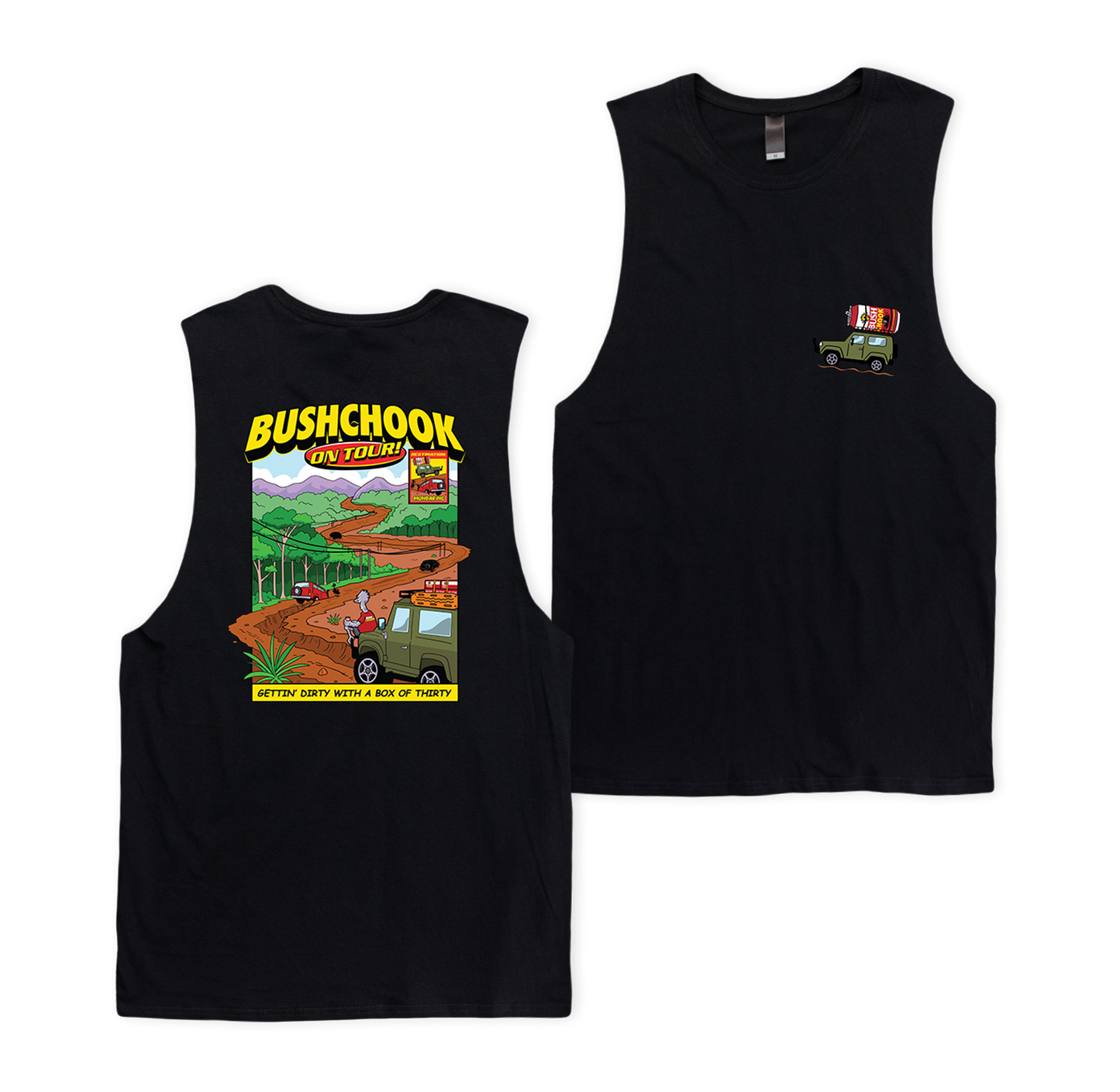 Chooks On Tour: Mundaring Muscle Tee Black