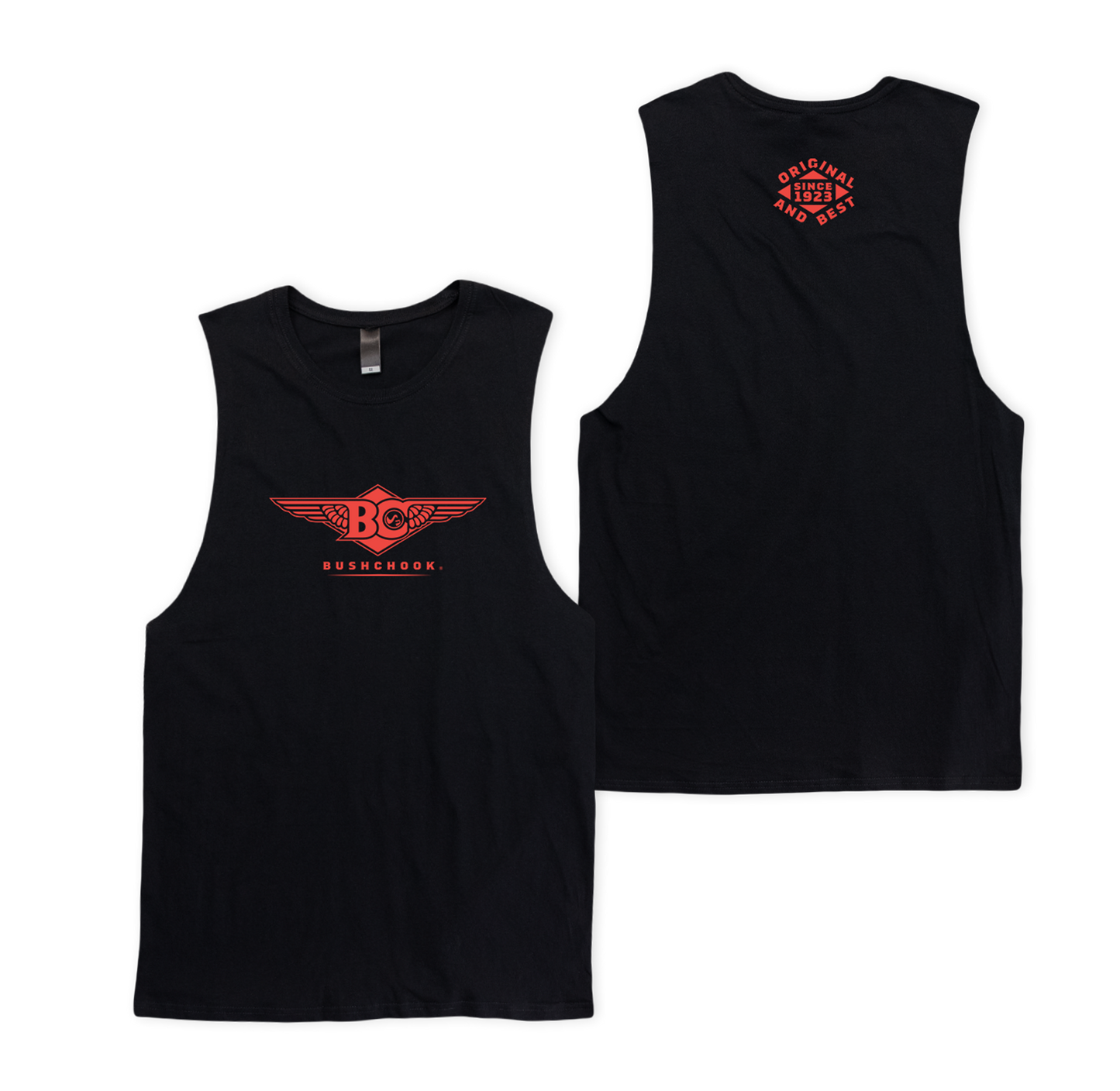 Wings Muscle Tee Black