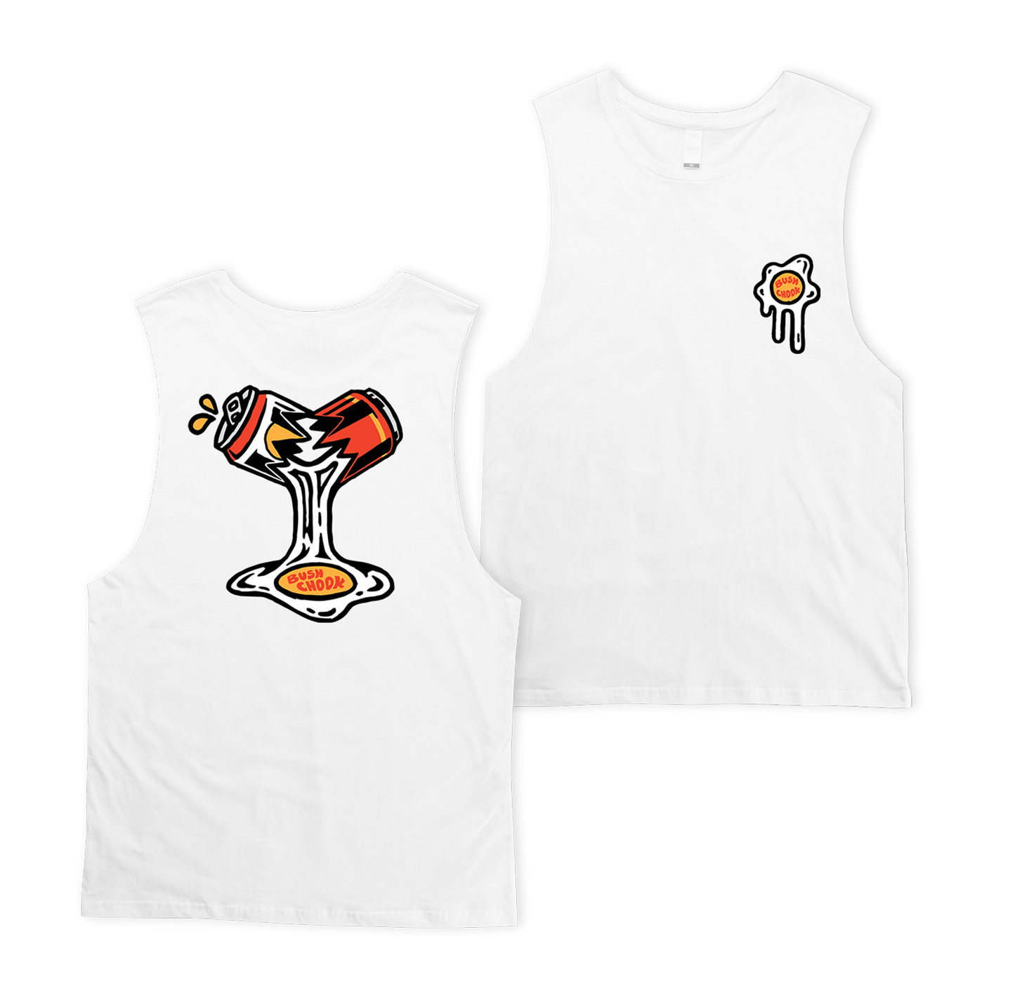 Bad Egg Muscle Tee White