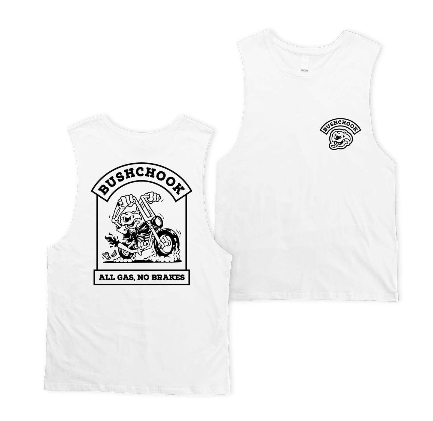 Gassed Muscle Tee White