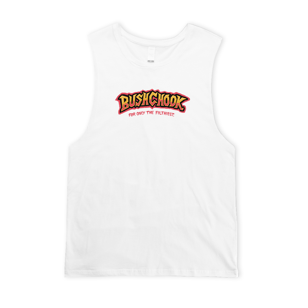 Tag Muscle Tee White