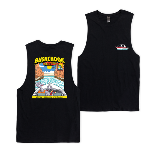 Chooks On Tour: Horizontal Falls Muscle Tee Black