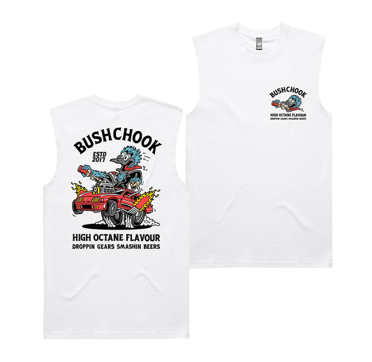 High Octane Muscle Tee White