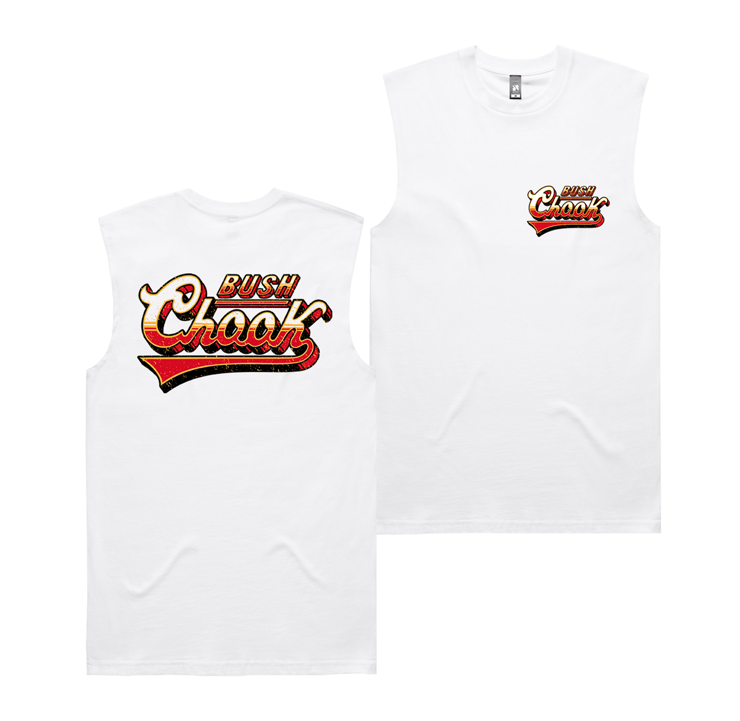 Old School Muscle Tee White