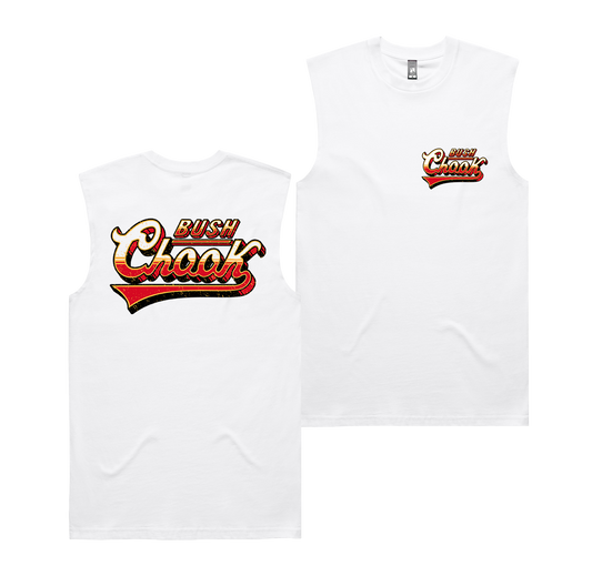 Old School Muscle Tee White