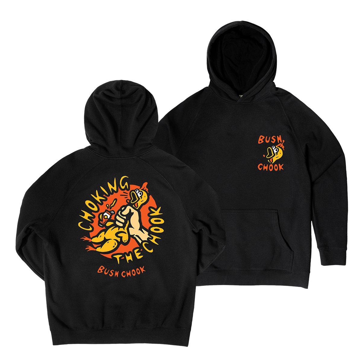 Chokin' The Chook Hoodie Black