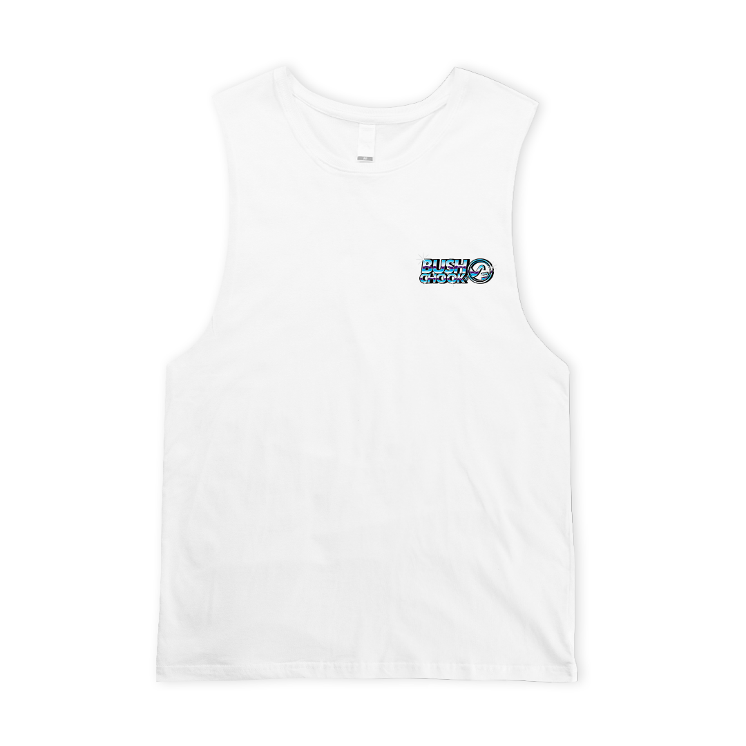 Chrome Chook Muscle Tee White