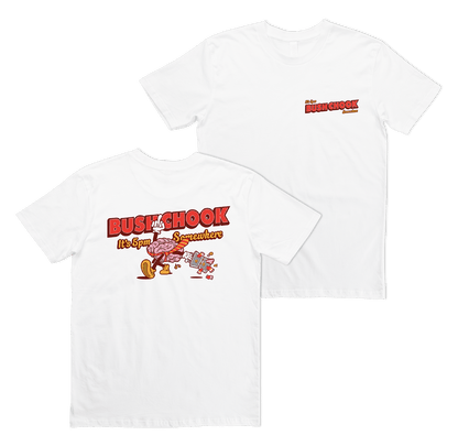 5pm Somewhere Tee White T-Shirt Bush Chook