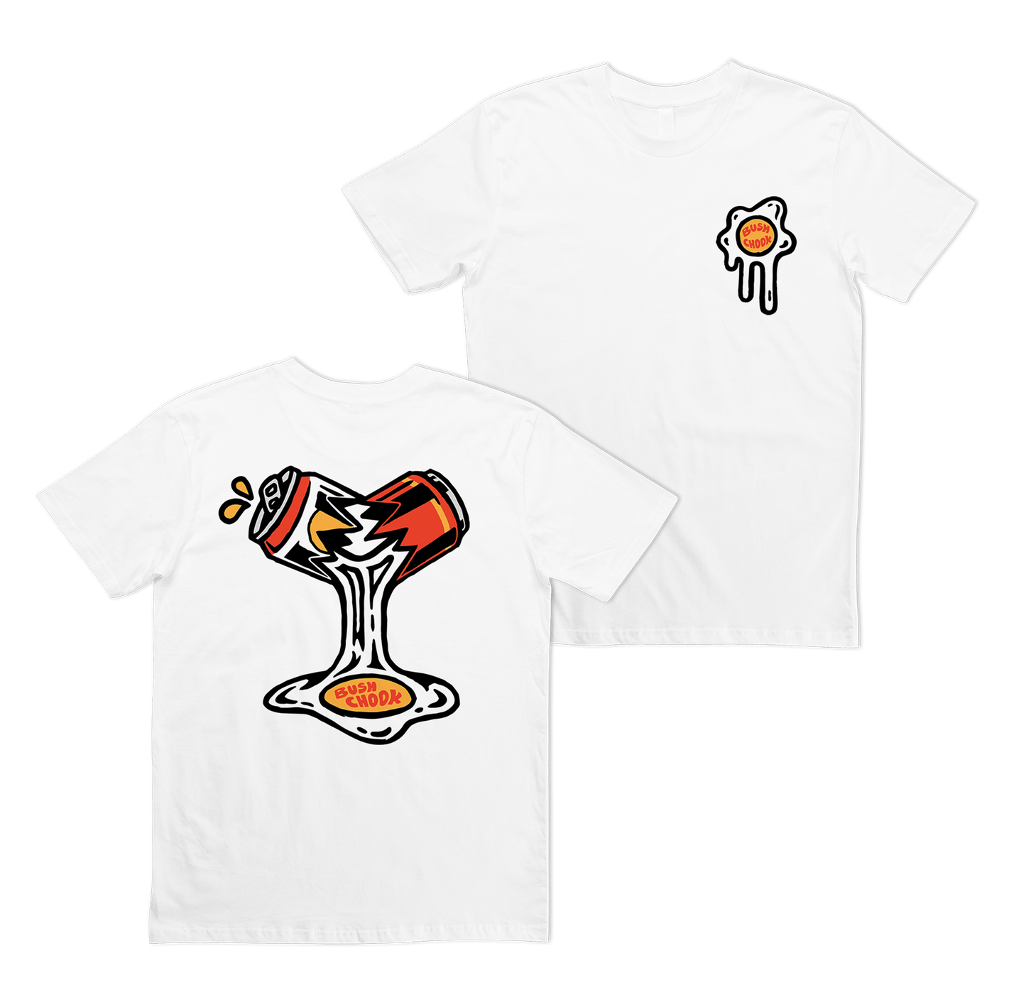 Bad Egg Tee White T-Shirt Bush Chook
