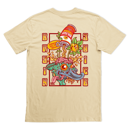 Brain Juice Tee Tan T-Shirt Bush Chook