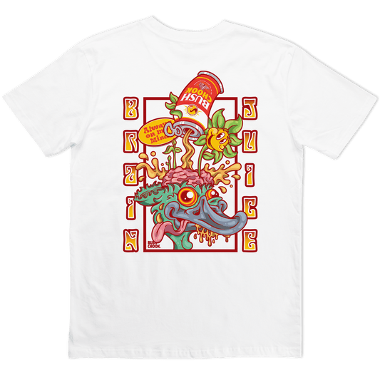 Brain Juice Tee White T-Shirt Bush Chook