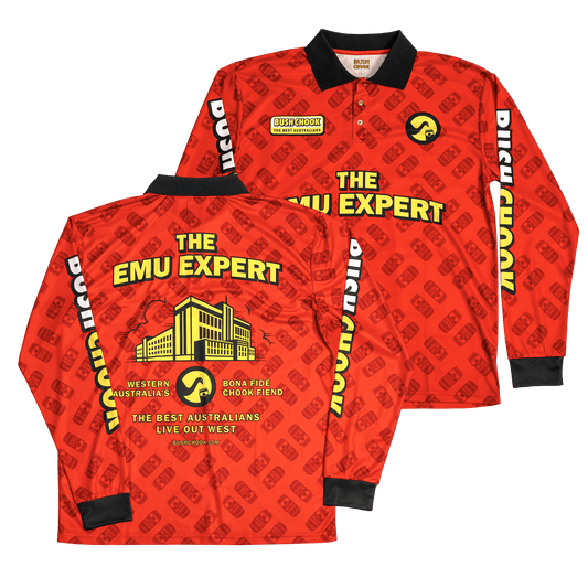 Bush Chook Emu Expert Fishing Jersey Fishing Jersey Bush Chook