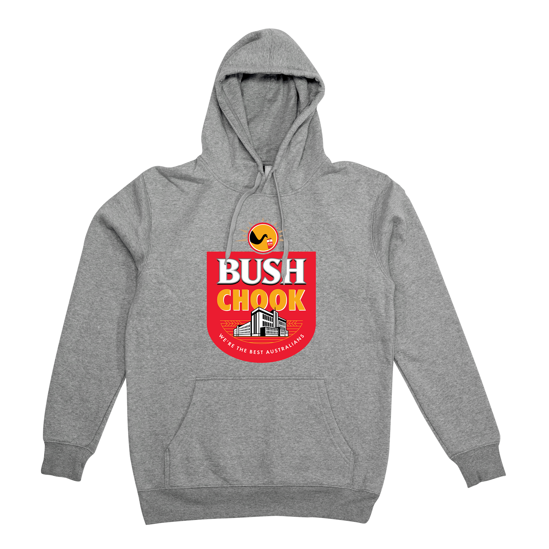 Bush Chook Grey Hoodie Bush Chook