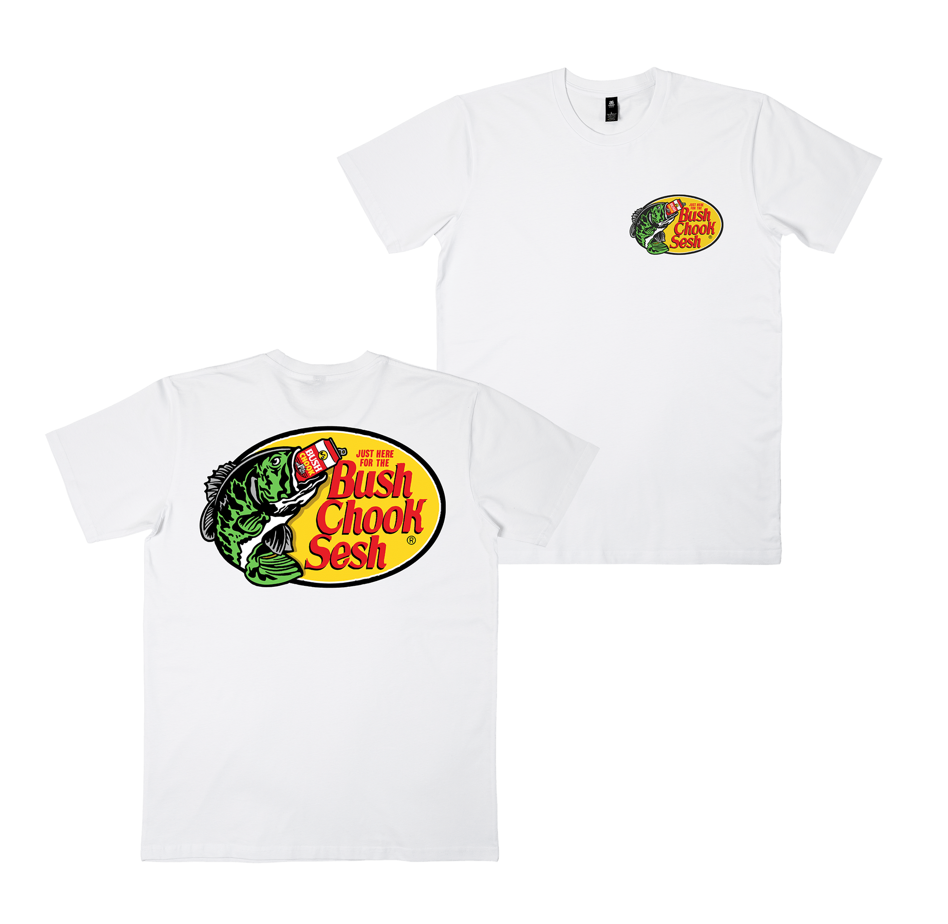 Bush Pro Tee White T-Shirt Bush Chook