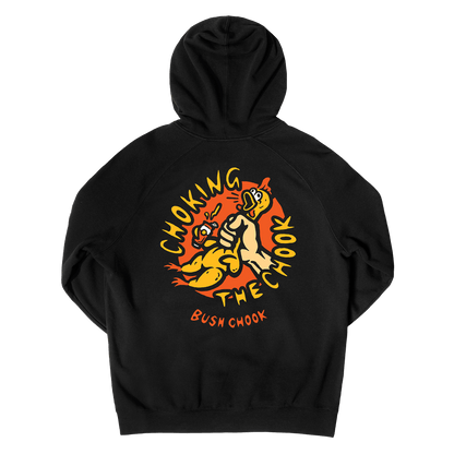 Chokin' The Chook Hoodie Black Hoodie Bush Chook