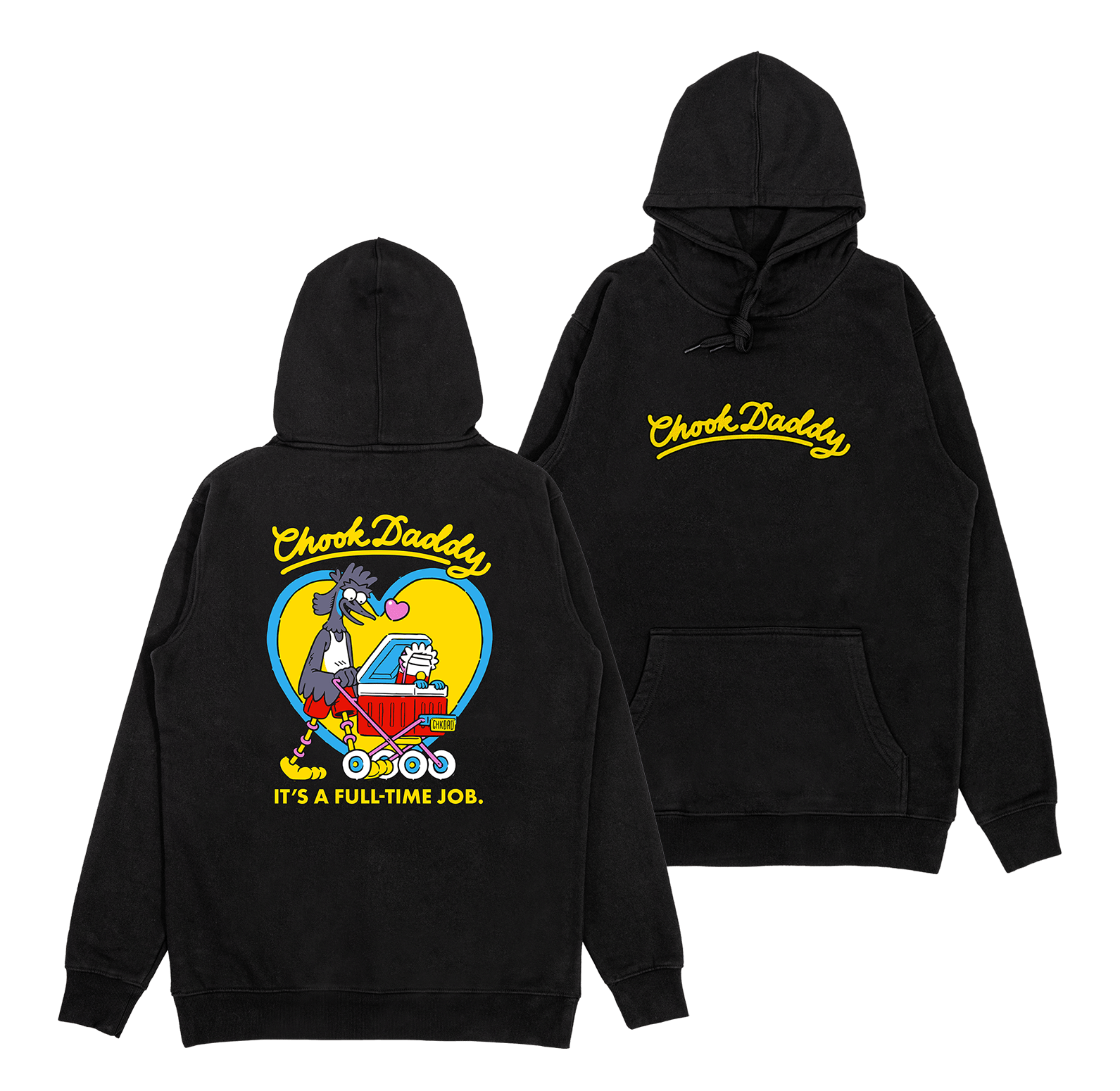 Chook Daddy Hoodie V2 Black Hoodie Bush Chook