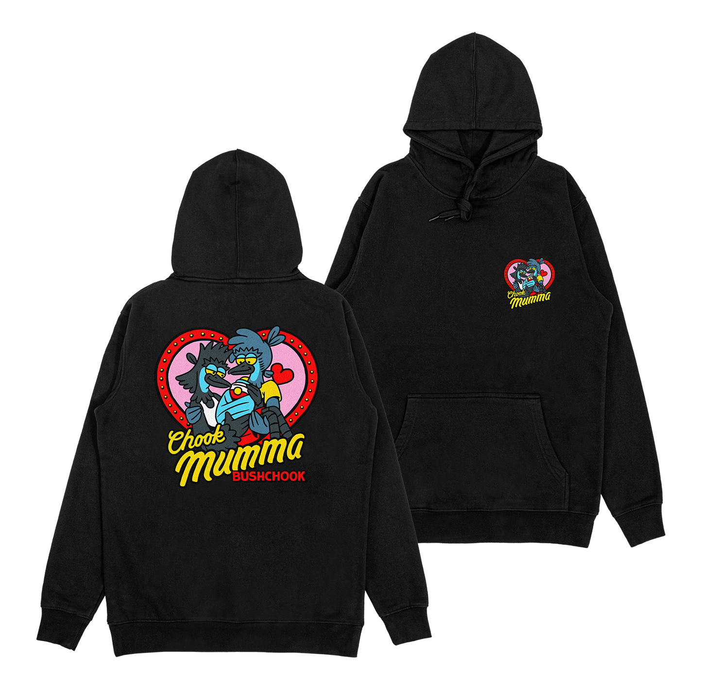 Chook Mumma Hoodie Black Hoodie Bush Chook