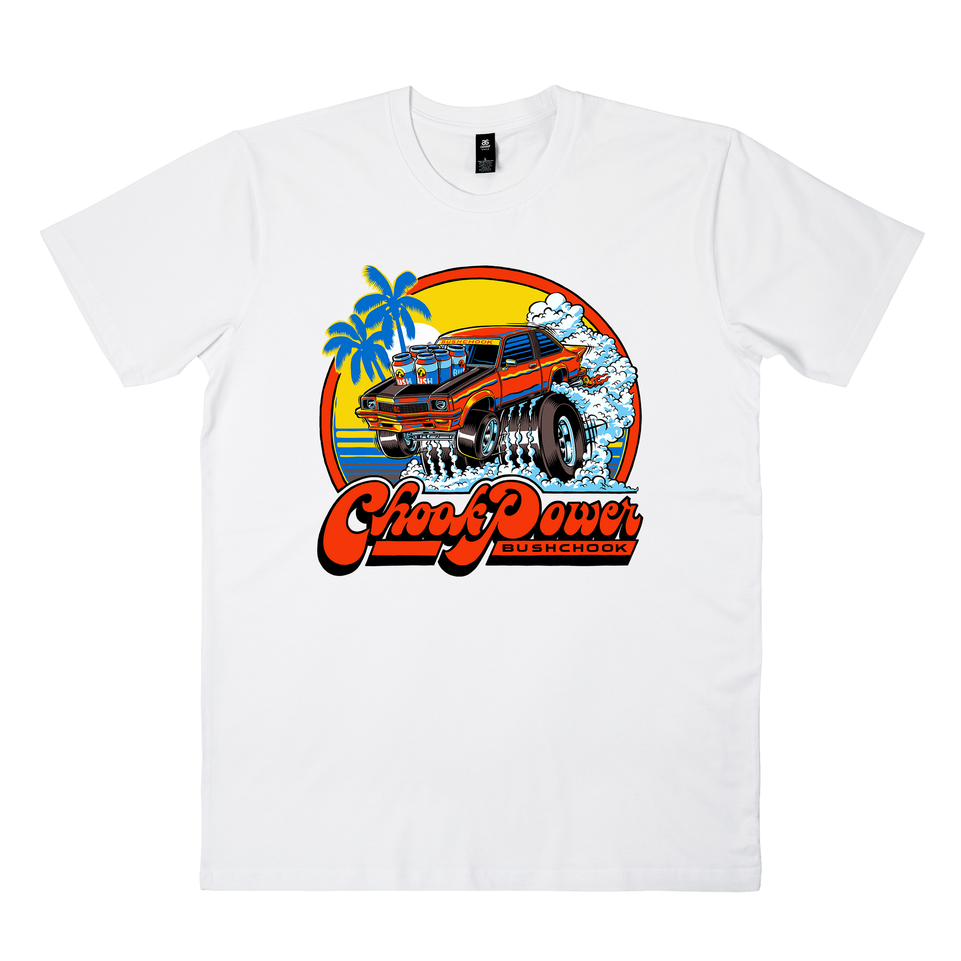 Chook Power Tee White T-Shirt Bush Chook