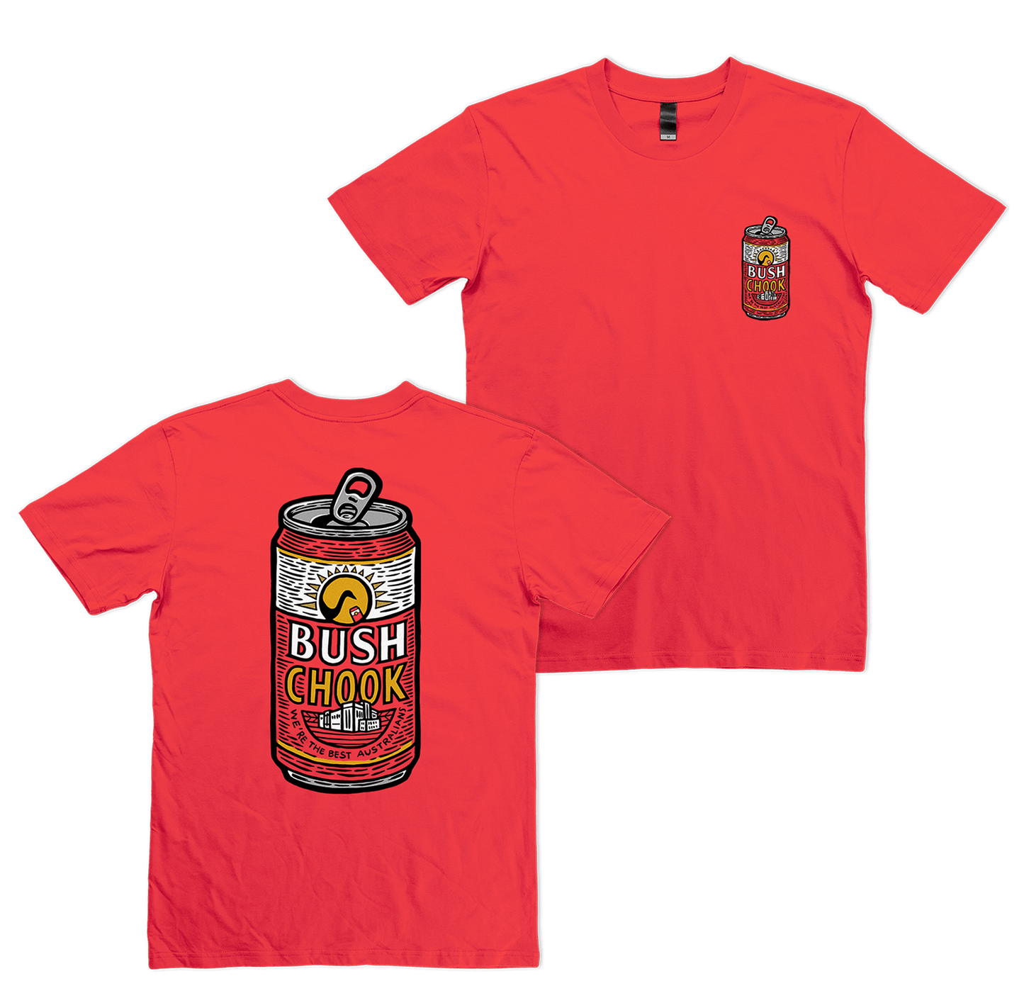 Chook Relief Tee Red T-Shirt Bush Chook