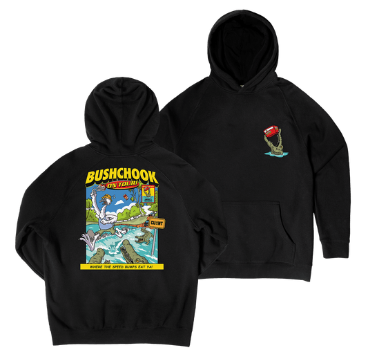 Chooks on Tour: Cahills Crossing Hoodie Black Hoodie Bush Chook