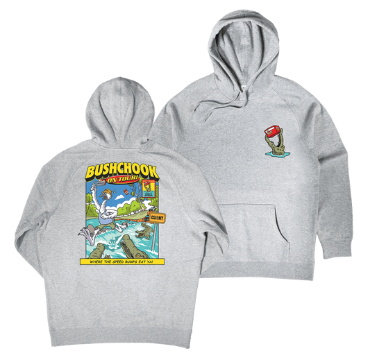 Chooks on Tour: Cahills Crossing Hoodie Grey Hoodie Bush Chook