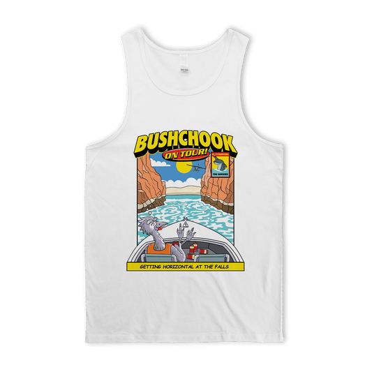 Chooks On Tour: Horizontal Falls Singlet White Singlet Bush Chook