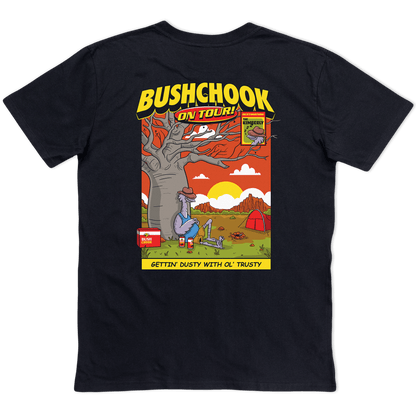 Chooks On Tour: Kimberley Tee Black T-Shirt Bush Chook