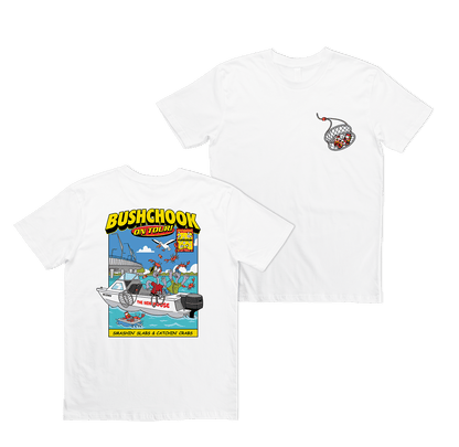 Chooks On Tour: Mandurah Tee White T-Shirt Bush Chook