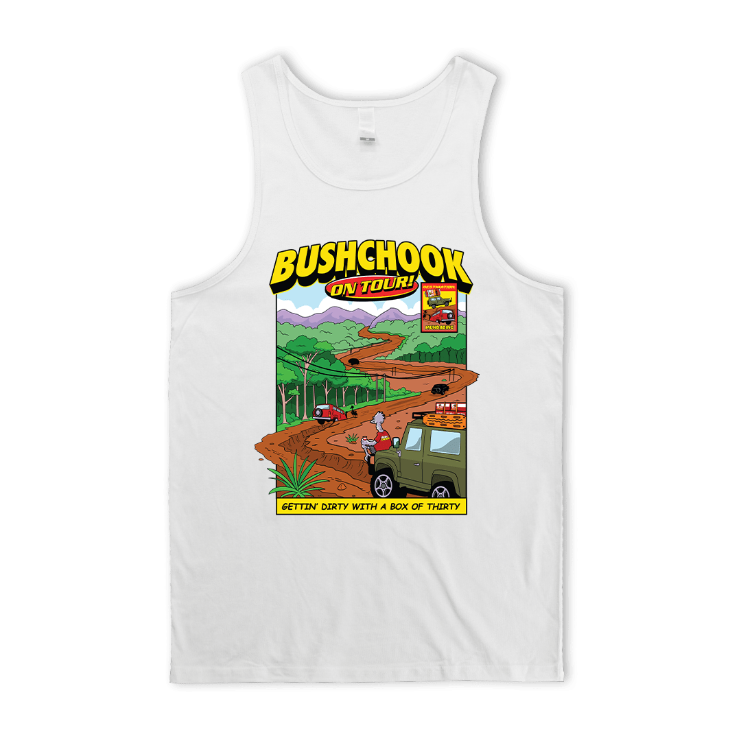 Chooks On Tour: Mundaring Singlet White Singlet Bush Chook