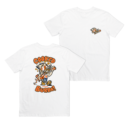 Cooked Burra Tee White T-Shirt Bush Chook