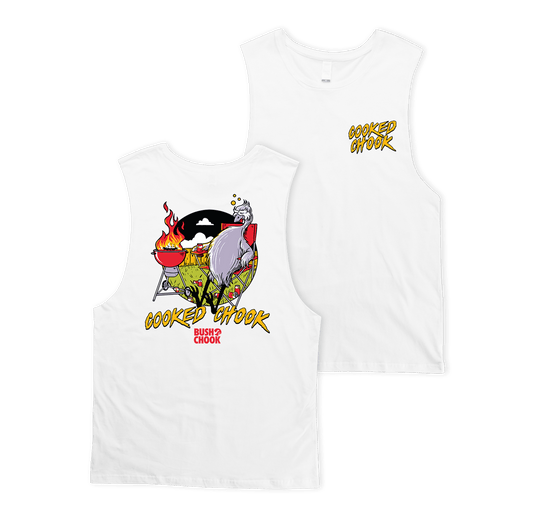 Cooked Chook Muscle White Clothing Bush Chook