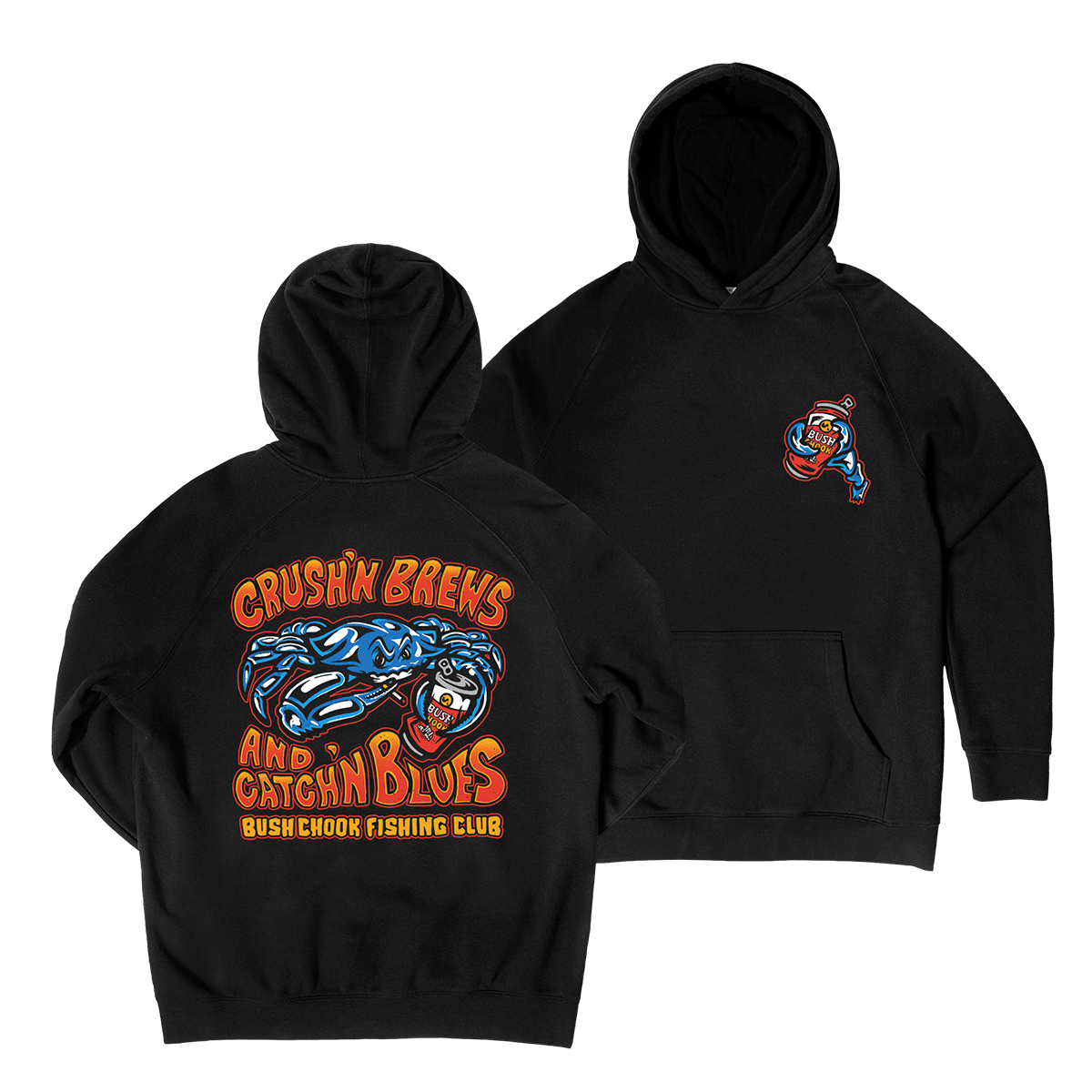 Crush'n Brews Hoodie Black Hoodie Bush Chook