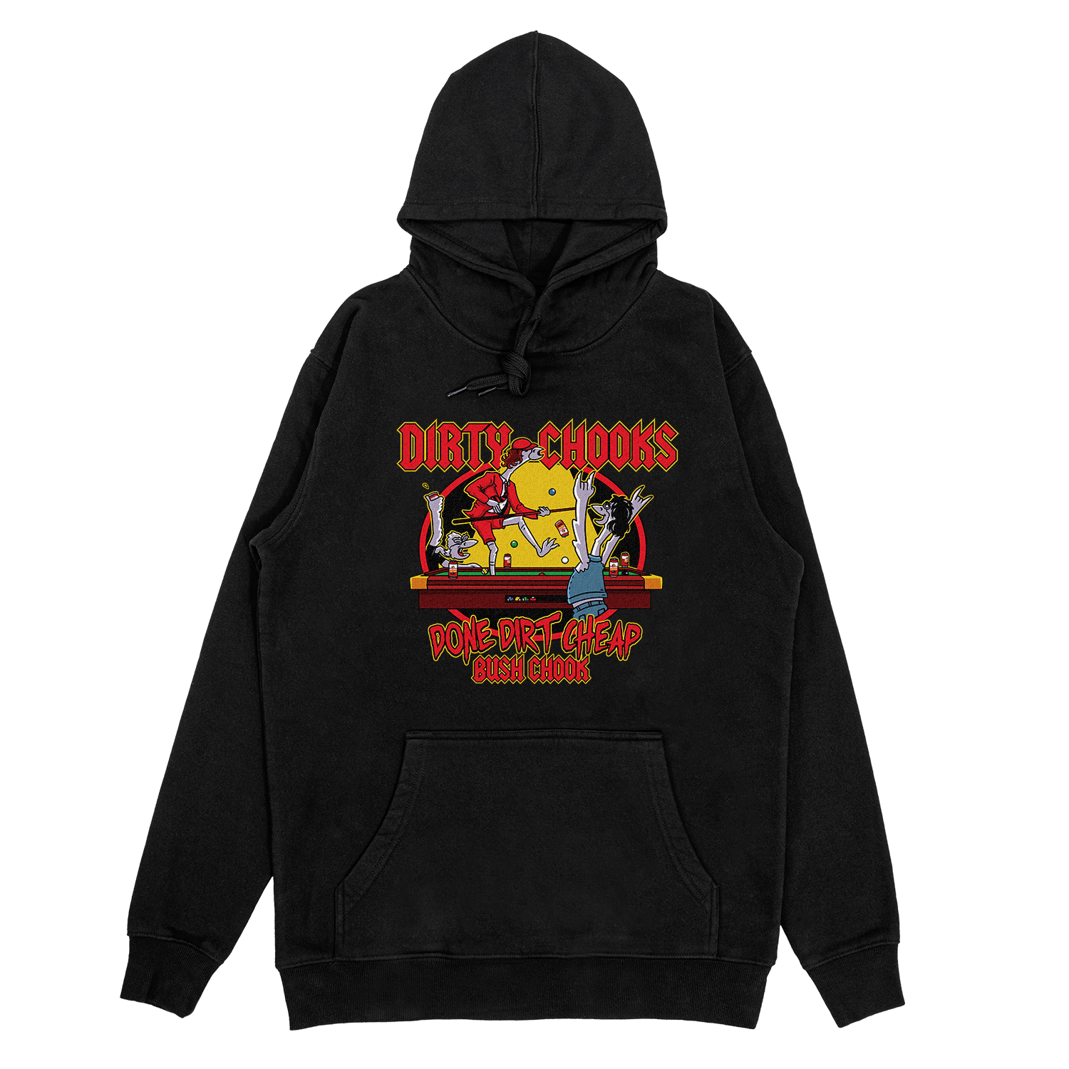 Dirty Chooks Hoodie Black Hoodie Bush Chook