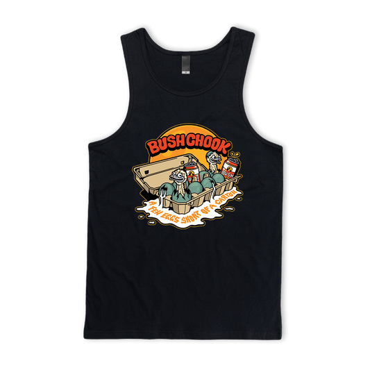 Few Eggs Short Singlet Black Singlet Bush Chook