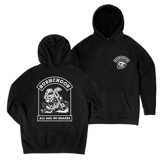 Gassed Hoodie Black Hoodie Bush Chook
