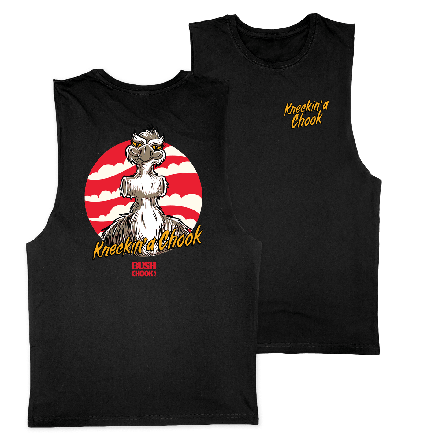 Kneckin a Chook Muscle Black Muscle Bush Chook