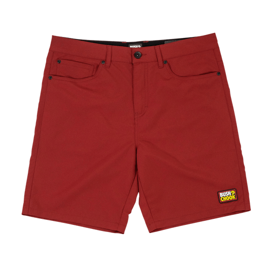 Margs Walk Shorts Maroon Shorts Bush Chook