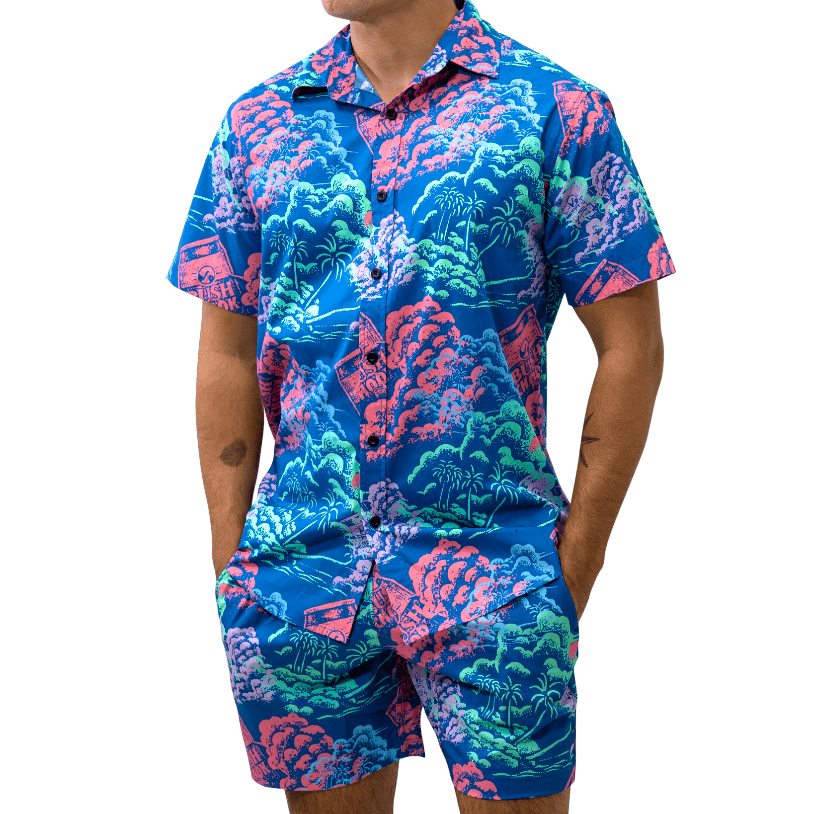 Miami Sunset Button-up Button-up Bush Chook