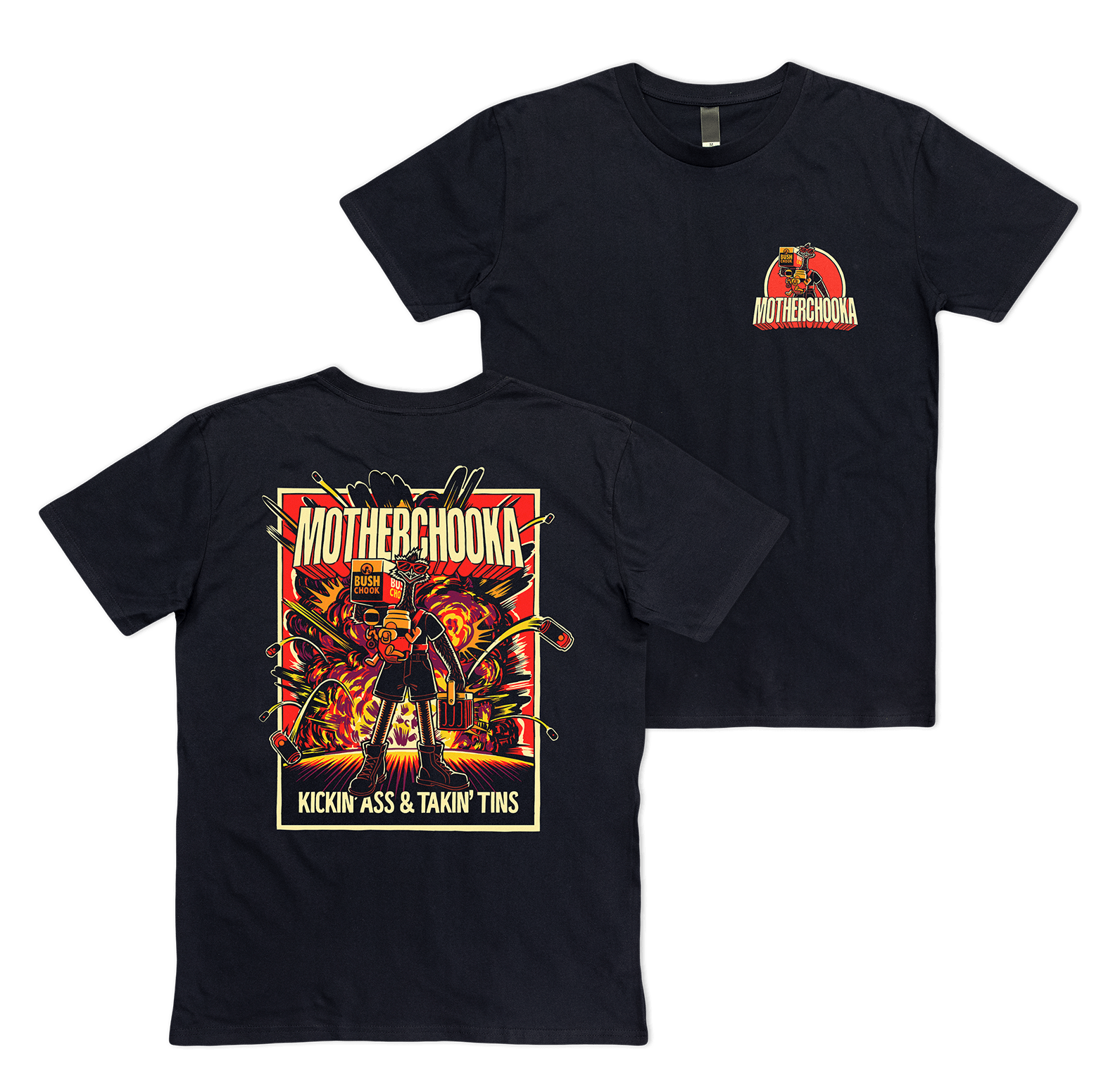 Motherchooka Tee Black Shirts & Tops Bush Chook