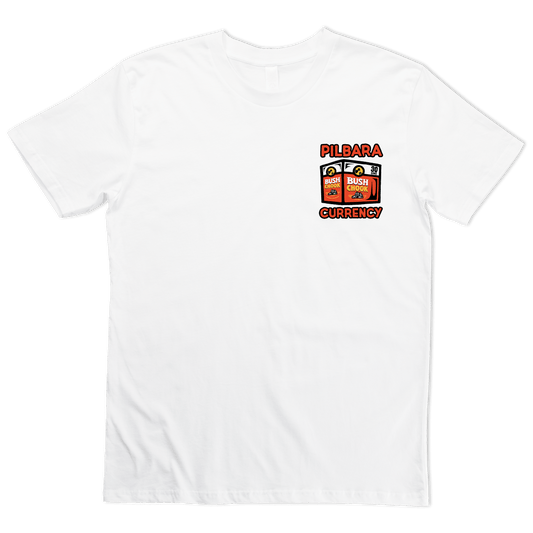Pilbara Currency 2 Tee White T-Shirt Bush Chook