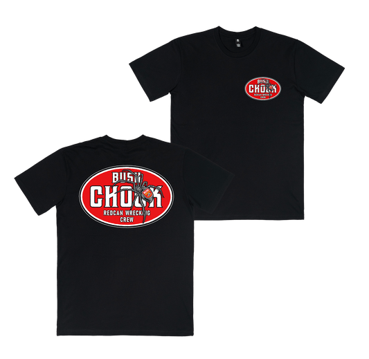 Redback Wreckers Tee Black T-Shirt Bush Chook