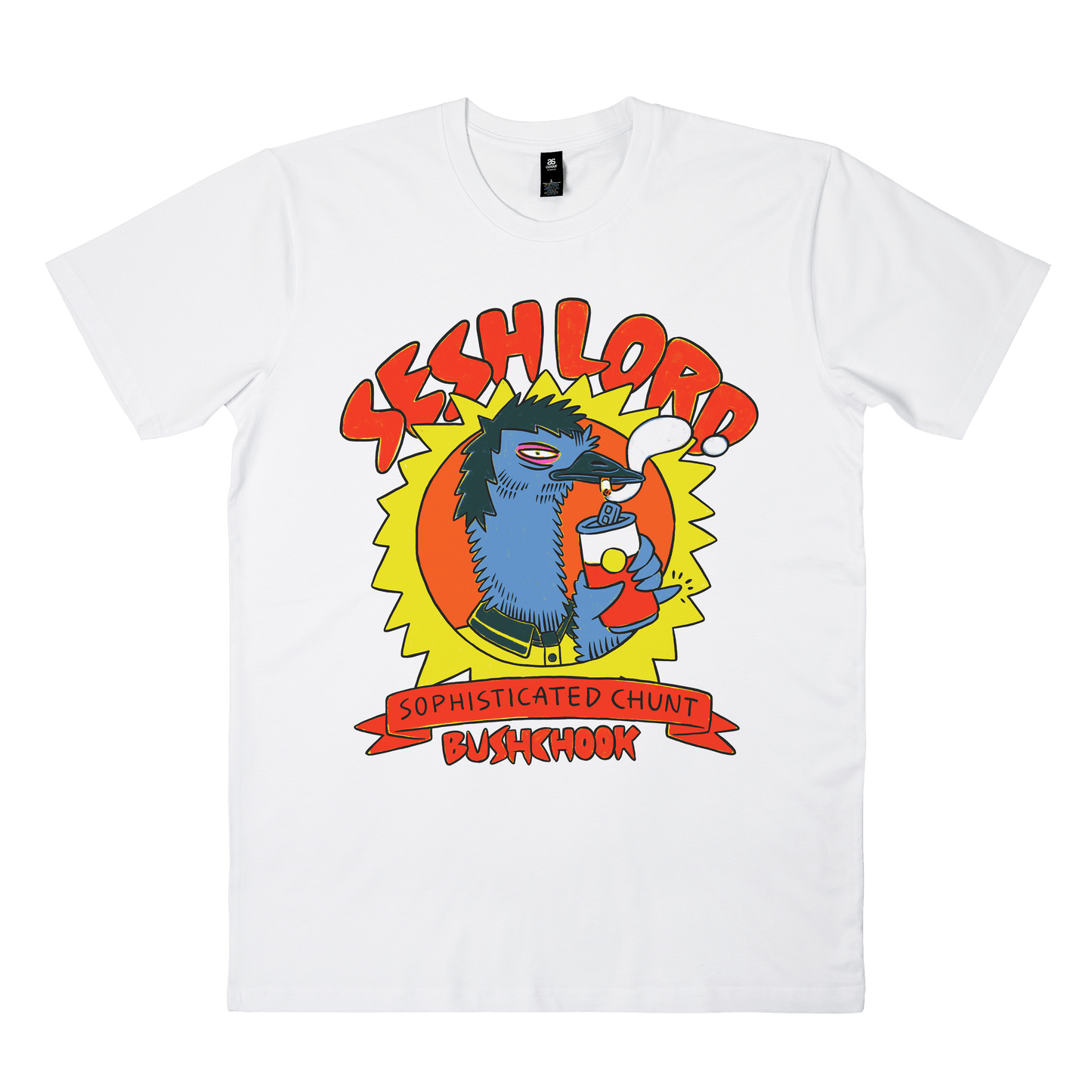 Sesh Lord Tee White T-Shirt Bush Chook