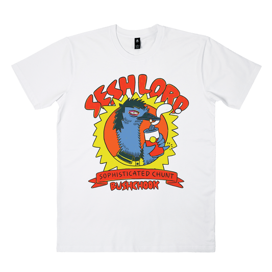 Sesh Lord Tee White T-Shirt Bush Chook